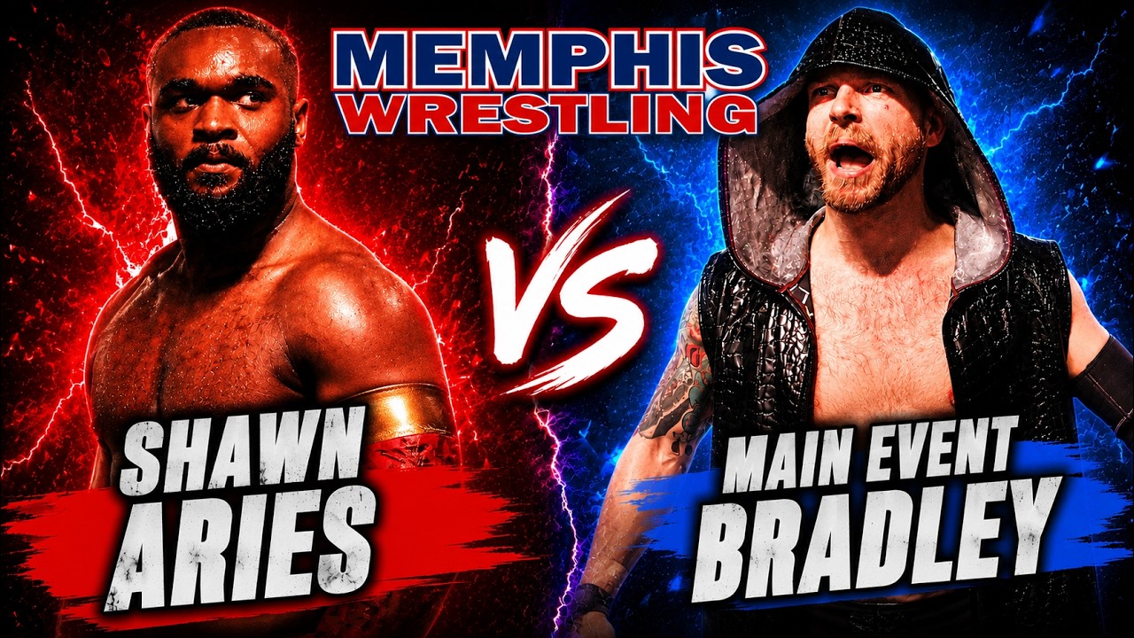 Main Event Bradley vs Shawn Aries | MEMPHIS WRESTLING background