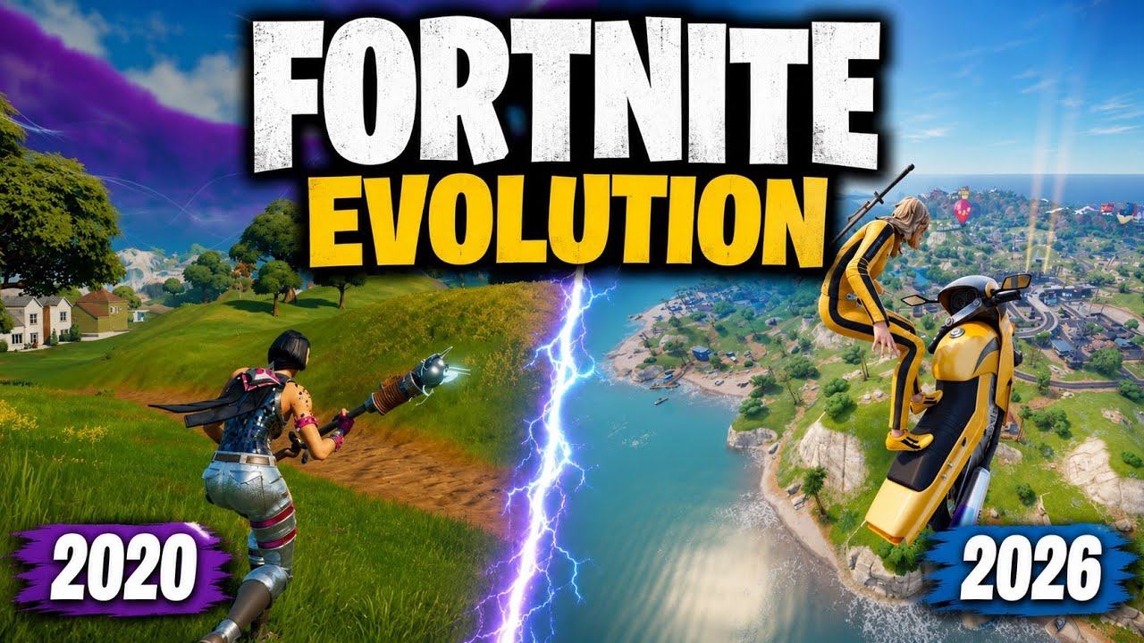 The Evolution of Fortnite on (PS5) 4K 60FPS HDR Gameplay background