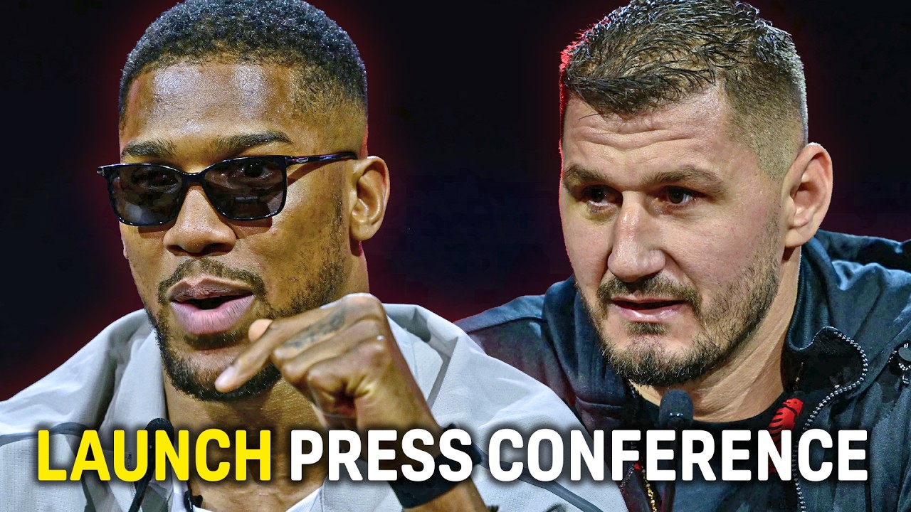 HIGHLIGHTS: Anthony Joshua vs. Kristian Prenga • LAUNCH PRESS CONFERENCE | DAZN Boxing background
