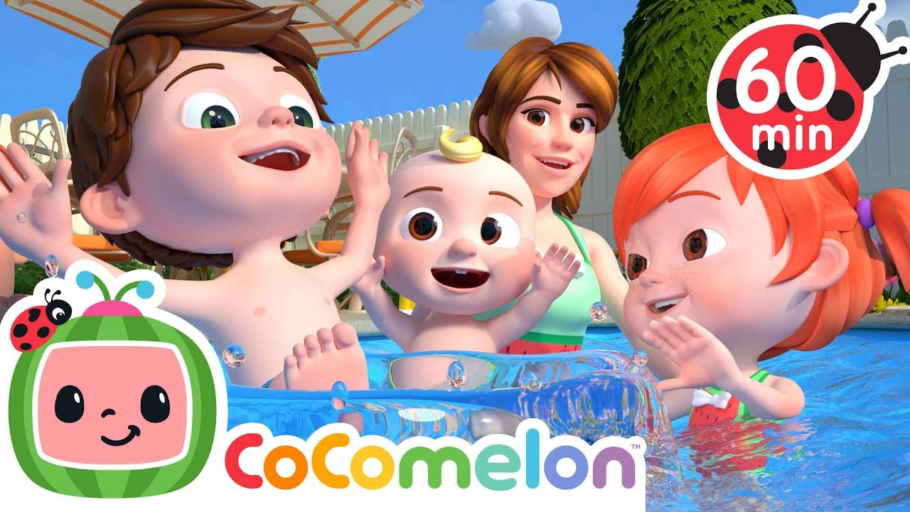Let's Go Swimming | Cocomelon | Funny Cartoons for Kids | Moonbug Kids Express Yourself! background