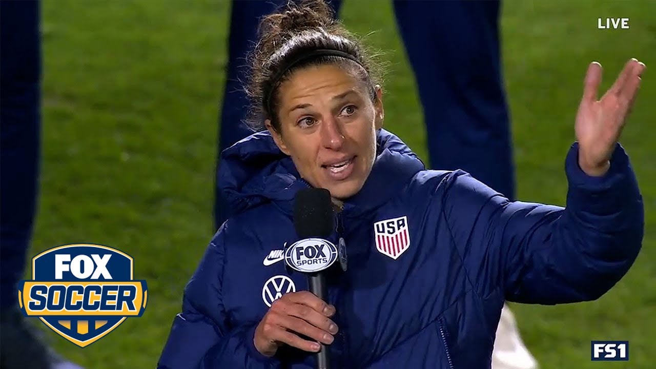 Carli Lloyd's farewell speech to the United States Women's National Team | FOX SOCCER backdrop