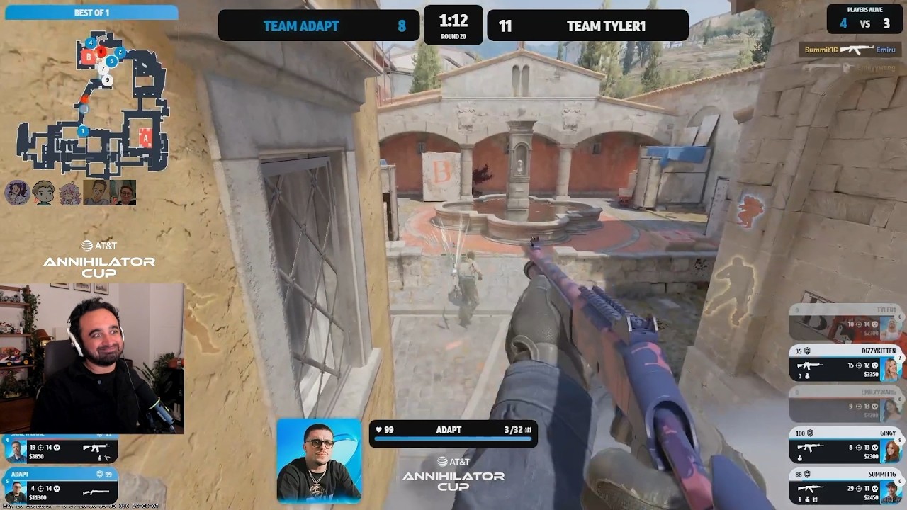 (May 28 2026) Squeex plays Counter-Strike 2 with Team Ludwig in the AT&T Annihilator Cup background
