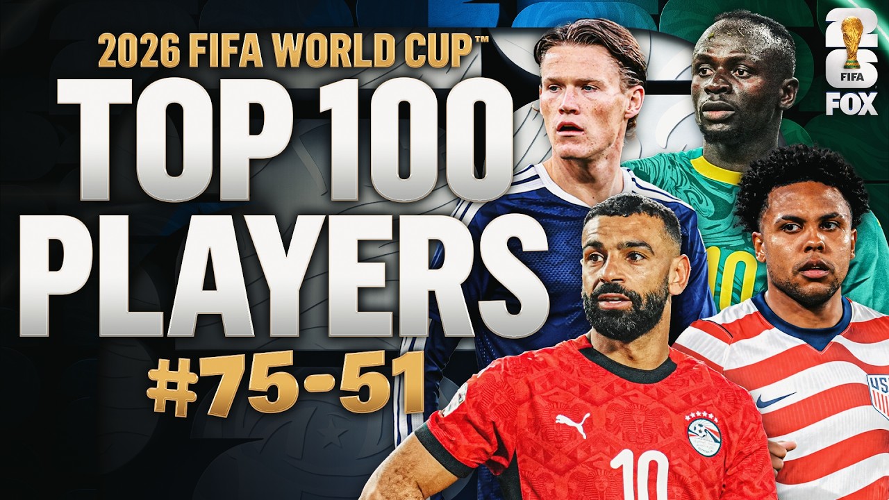 World Cup Top 100 Players Ranking REACTIONS ⚽️ Weston McKennie, Mo Salah, Cody Gakpo & more 👀 75-51 background