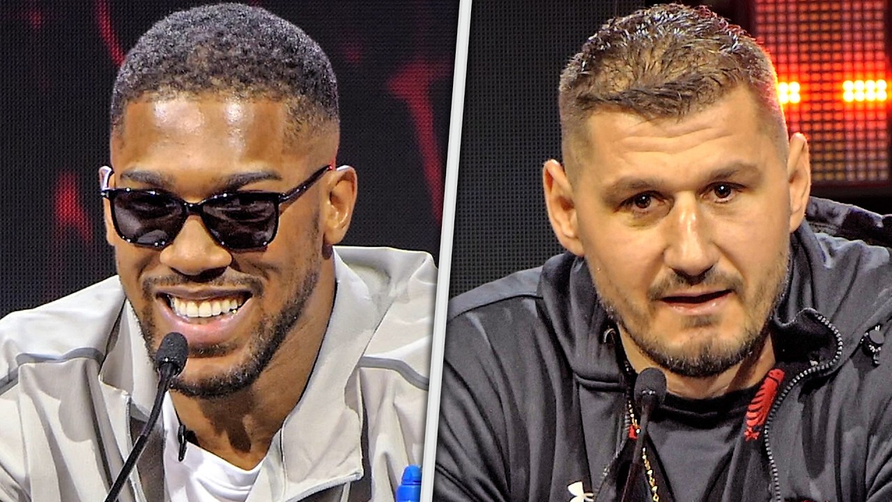 Anthony Joshua vs. Kristian Prenga • FULL PRESS CONFERENCE | DAZN Boxing background