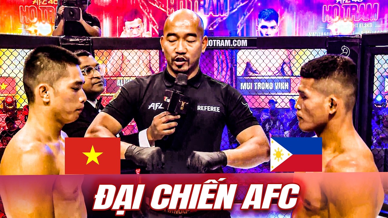 Màn đại chiến hừng hực khí thế giữa Mùi Trọng Vinh và võ sĩ Phi. Mãnh hổ bị thương. background