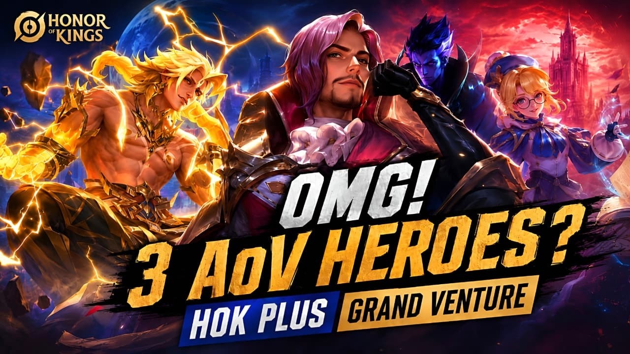 HOK Biggest Update Ever! Devara + 3 AoV Heroes Coming 😱 #HOKxAOV #HOKPLUS #Devara background