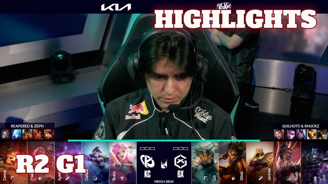 KC vs GX - Game 1 Highlights | Round 2 LEC Spring 2026 Playoffs | Karmine Corp vs GIANTX G1 background