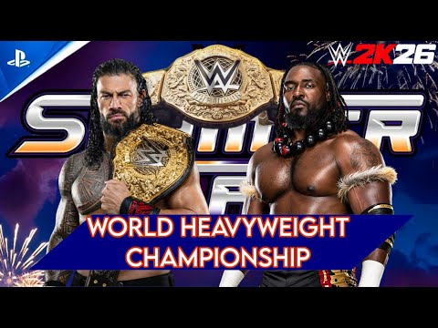 Roman Reigns vs Oba Femi – World Heavyweight Championship | SummerSlam | WWE 2K26 background