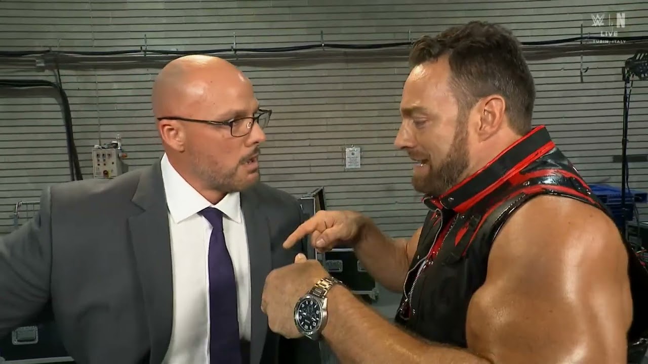 LA Knight Confronts Adam Pearce Over Alleged Favoritism Toward Roman Reigns | RAW Jun 1, 2026 background
