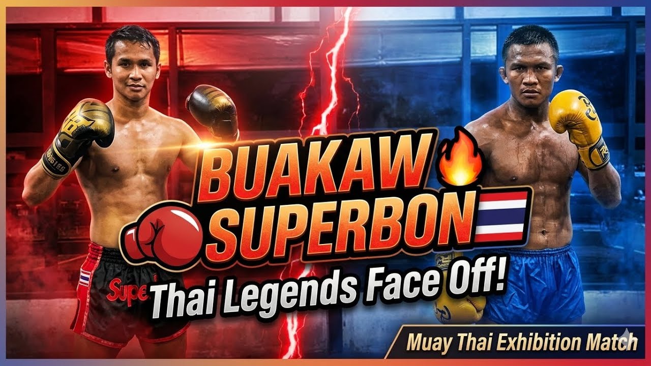 BUAKAW vs SUPERBON 🔥Thai Legends Face Off!Muay Thai Exhibition Match 🥊🇹ðŸ‡