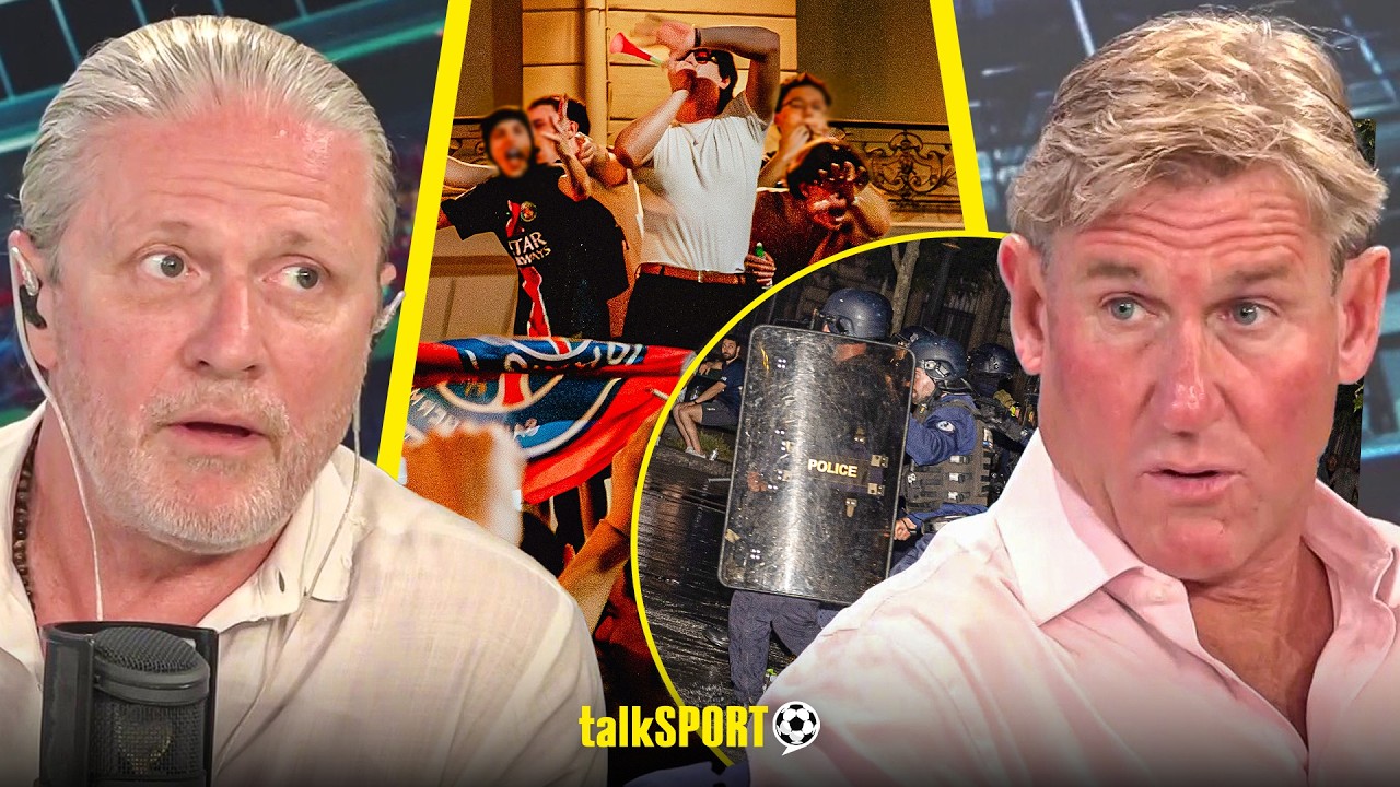 Emmanuel Petit and Simon Jordan REACT to PSG Fans Causing MAYHEM in Paris After Their UCL win! background