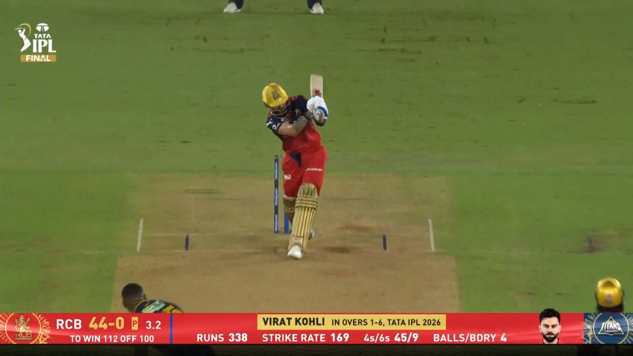 IPL 2026 Final: RCB vs GT - Virat Kohli Six