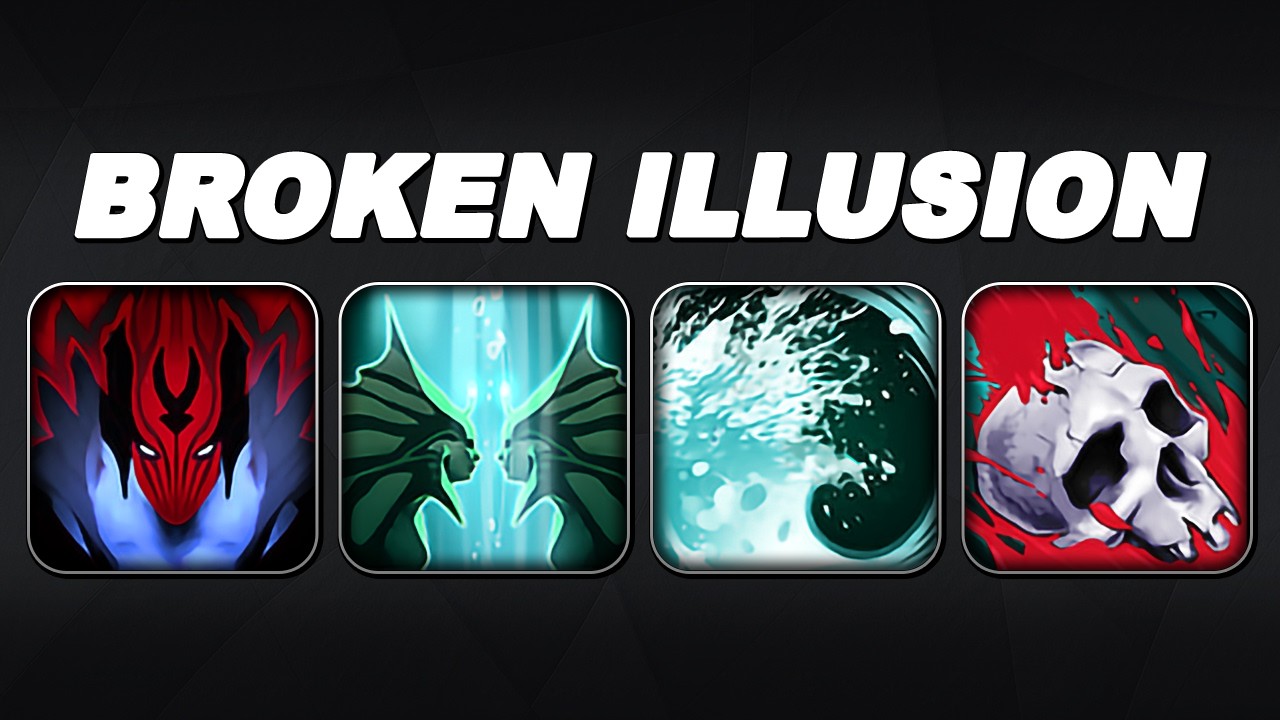 BROKEN ILLUSION : MIRROR IMAGE + COUP DE GRACE | Dota 2 Ability Draft background