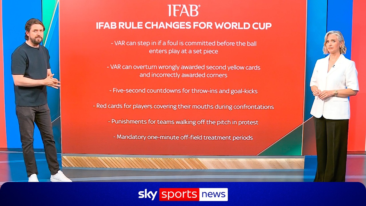 IFAB rule changes for World Cup explained with new VAR powers and anti-timewasting rules introduced background