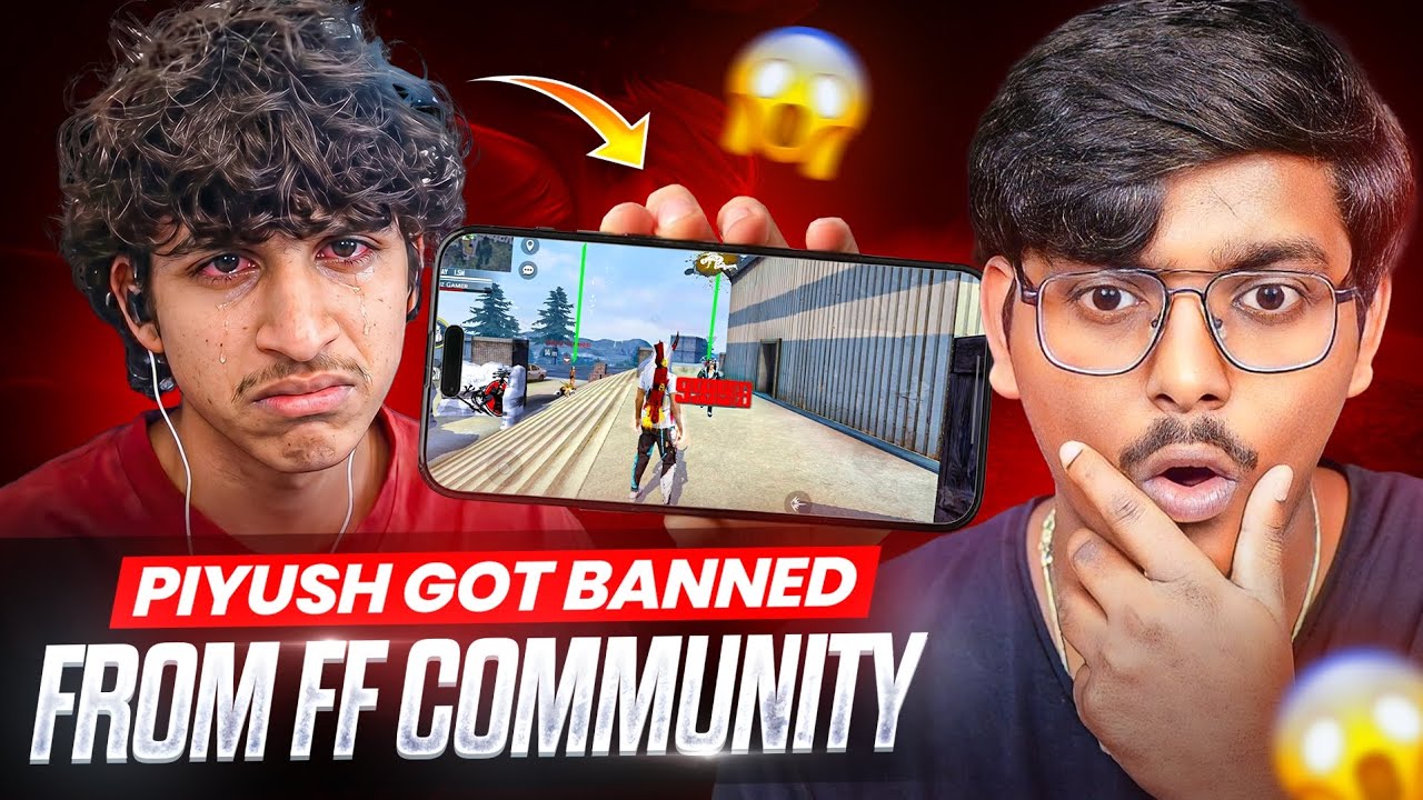 Piyush Joshi BANNED From FF Community?😳Biggest Controversy, Kicked Out of Free Fire Community?😱 background