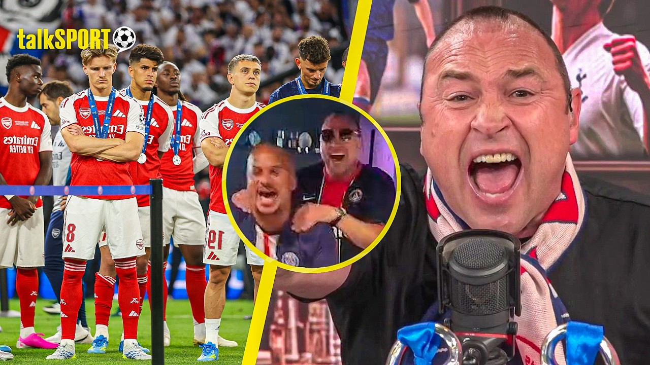 "WET WIPES!" Jason Cundy DOUBLES DOWN after "APOLOGY" to Arsenal Fans for CELEBRATING PSG CL Win background