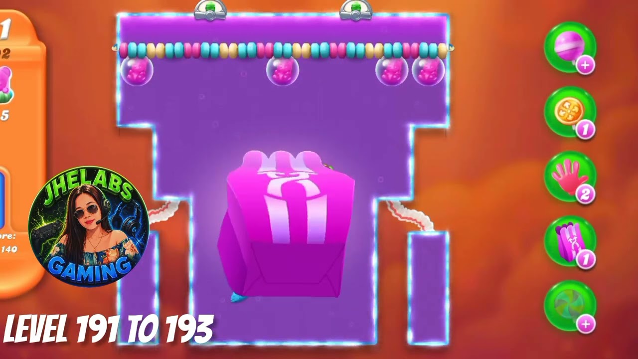 LEVEL 191 TO 193 LET'S PLAY JHELABS CANDY CRUSH SODA HARD LEVEL background