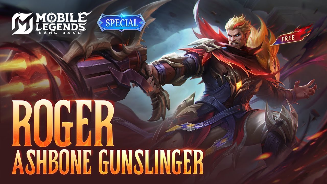 New Skin | Roger "Ashbone Gunslinger" | Mobile Legends: Bang Bang background