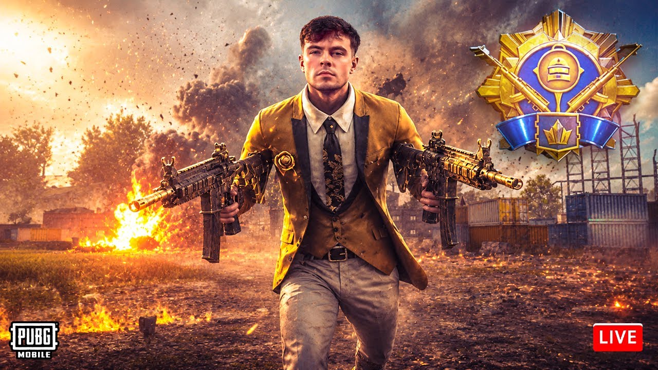 TRYHARDING BRONZE TO CONQUEROR in PUBG MOBILE DAY 15 background