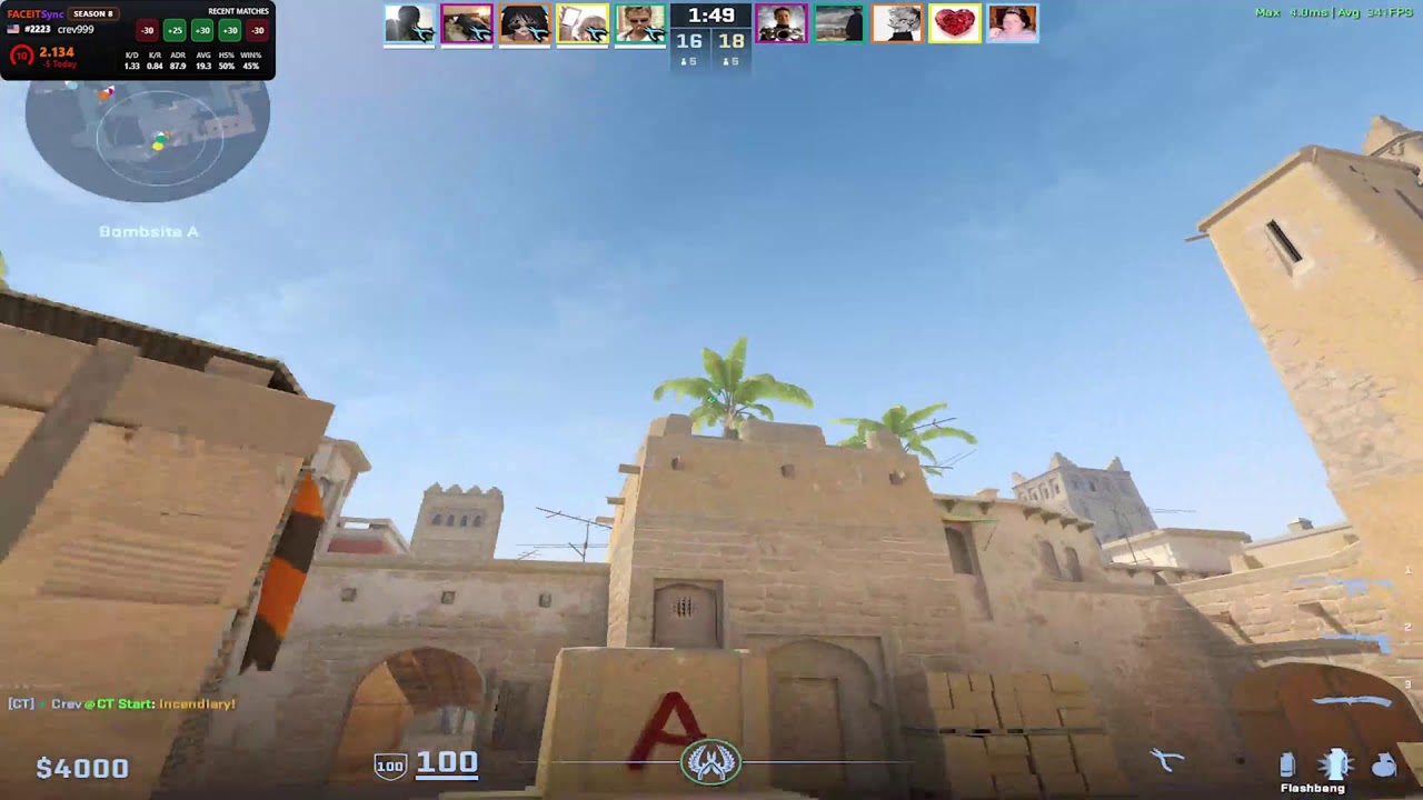 CS2 Live Gameplay - Faceit / Scrim / ESEA background