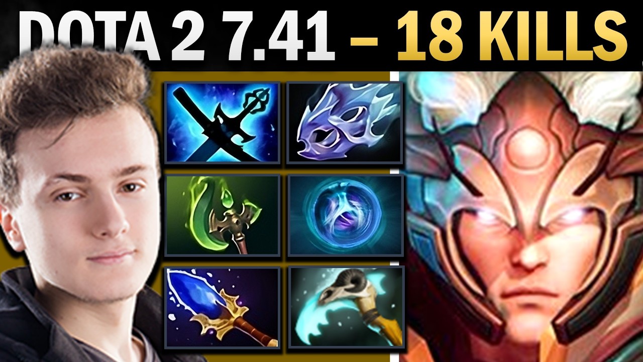 Invoker Dota 2 7.41 with Parasma and Moon Shard - Dota Gameplay background