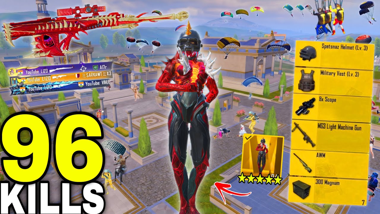 96 KILLS!!😱 IN TWO GAME MY NEW YEAR RECORD 🔥Pubg Mobile-Bgmi background