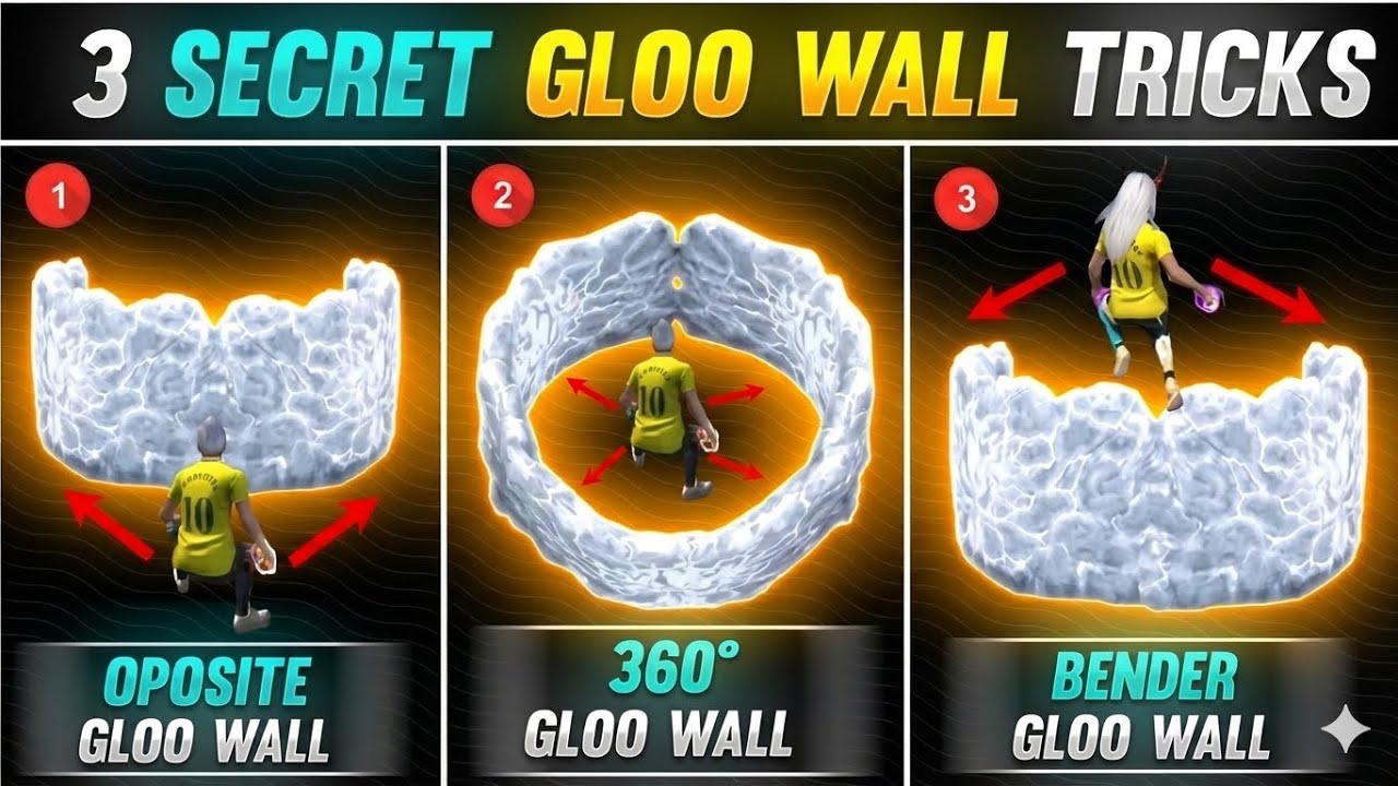 Free Fire Gloo Wall Setting | Gloo Wall Setting | Free Fire Me Fast Gloo Wall Kaise Lagaye background