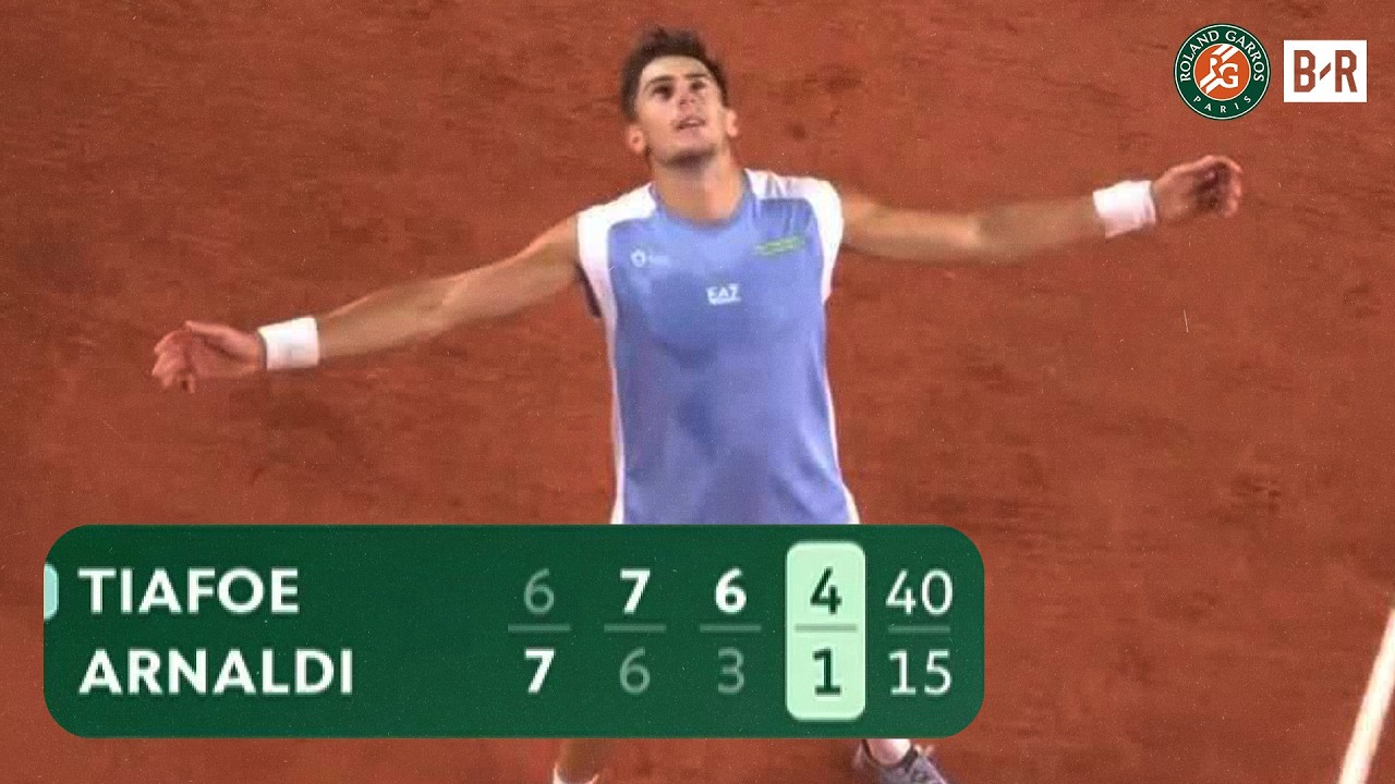Matteo Arnaldi upsets Francis Tiafoe in INSANE Five-Hour Match | Roland-Garros 2026 background