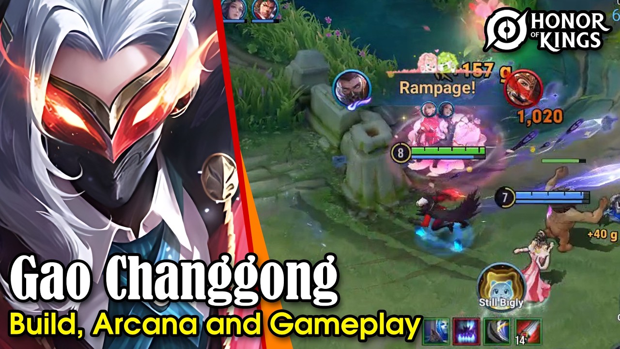 Honor of Kings Gao Changgong Build, Arcana and Gameplay - Jungle Lane background