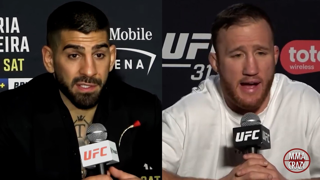 Ilia Topuria vs. Justin Gaethje talk fight for UFC Freedom 250 Highlights background