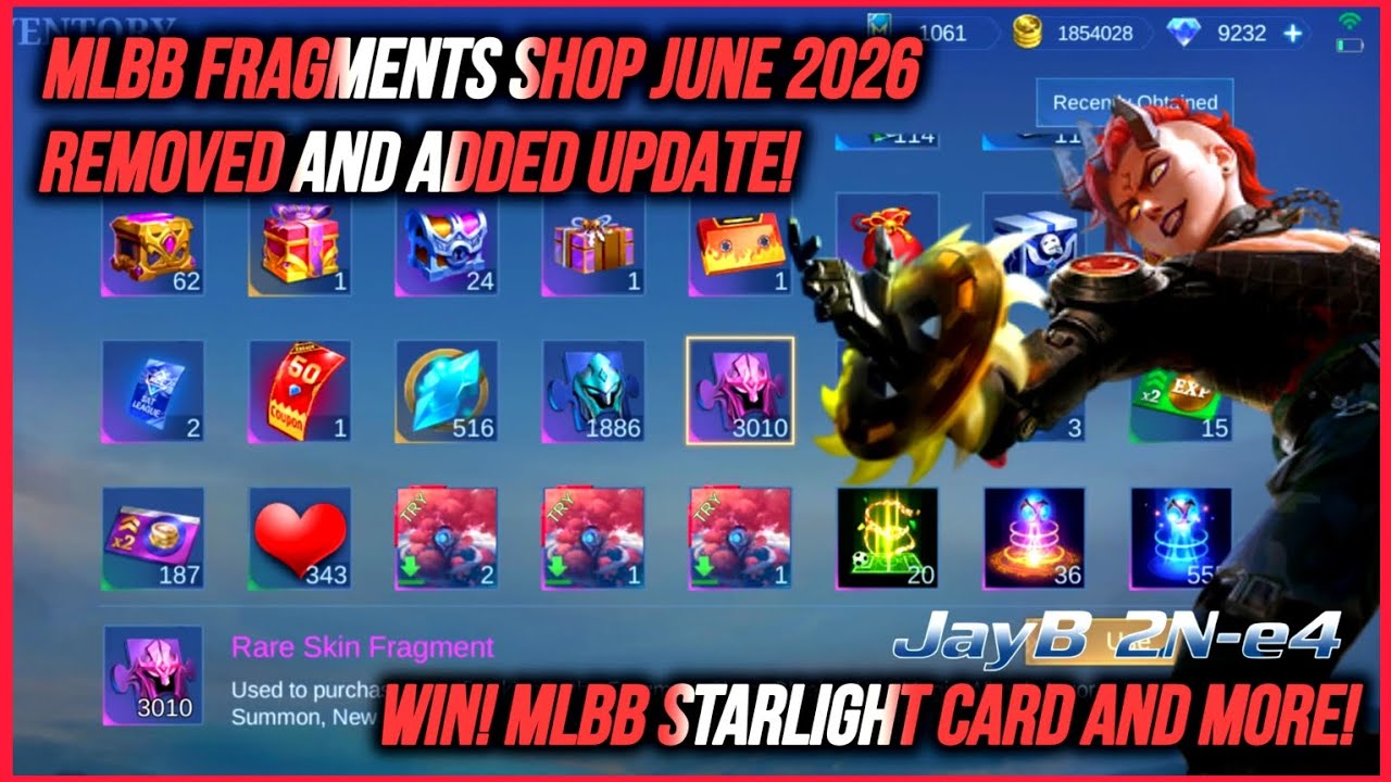 Mobile Legends Fragment Shop June 2026 Update! Removed and Update Heroes and Skin background