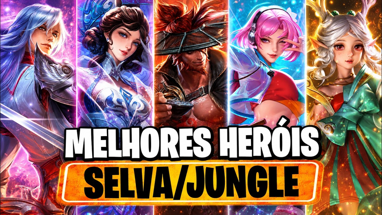 TIER LIST DOS MELHORES HERÓIS DA SELVA NO HONOR OF KINGS | JUNHO 2026 background