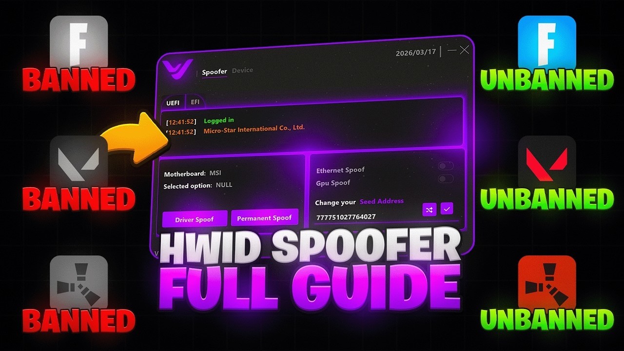 HWID Spoofer FULL GUIDE - The Only Reason Im UNBANNED In Every Game! background