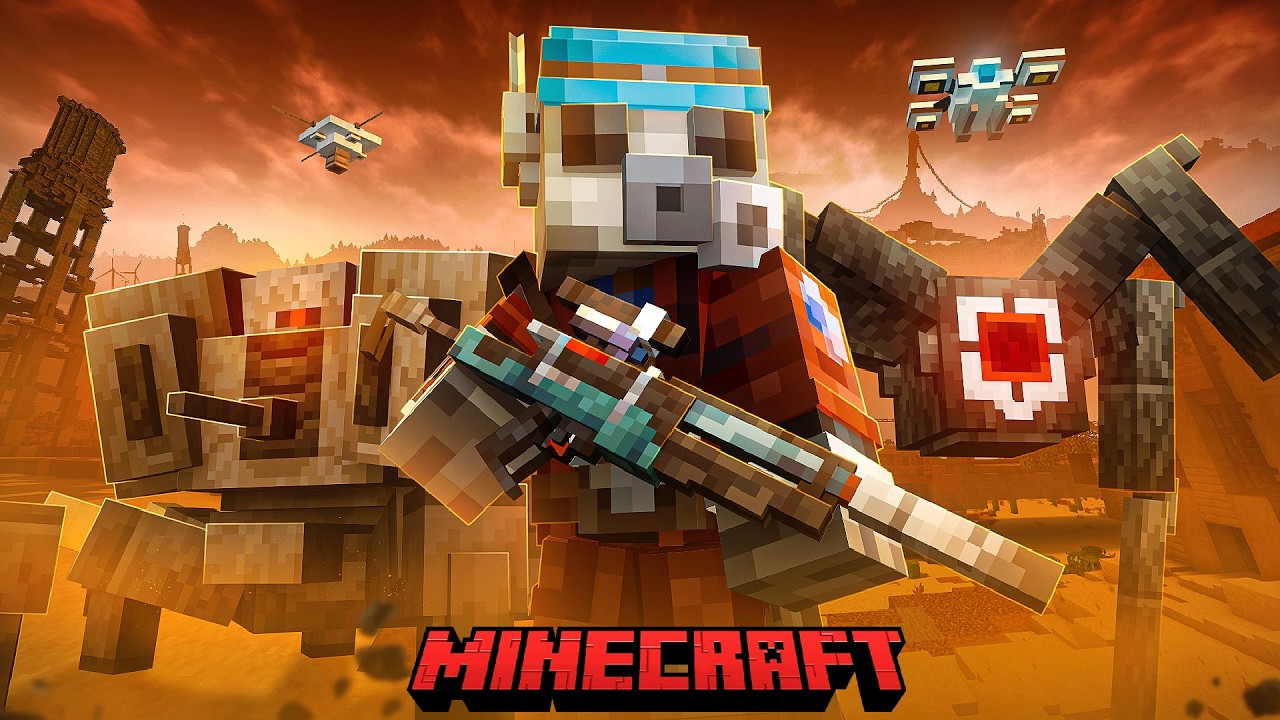 Can 100 Players Survive Minecraft's Deadliest Extraction Mod? background