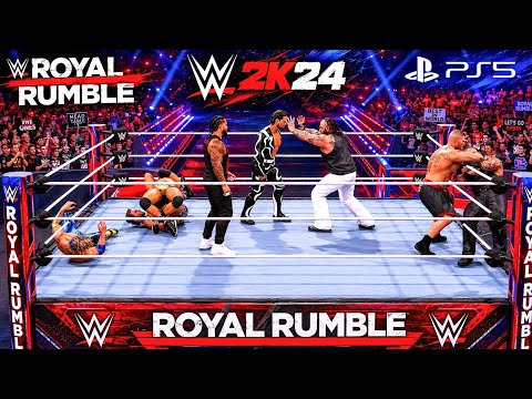 Royal Rumble Match PS5 Gameplay WWE 2K24 background