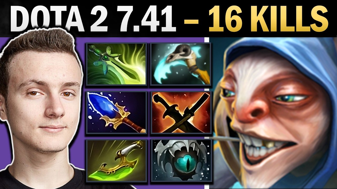 Meepo Dota 2 7.41 with 16 Kills and SNY - Dota Gameplay background