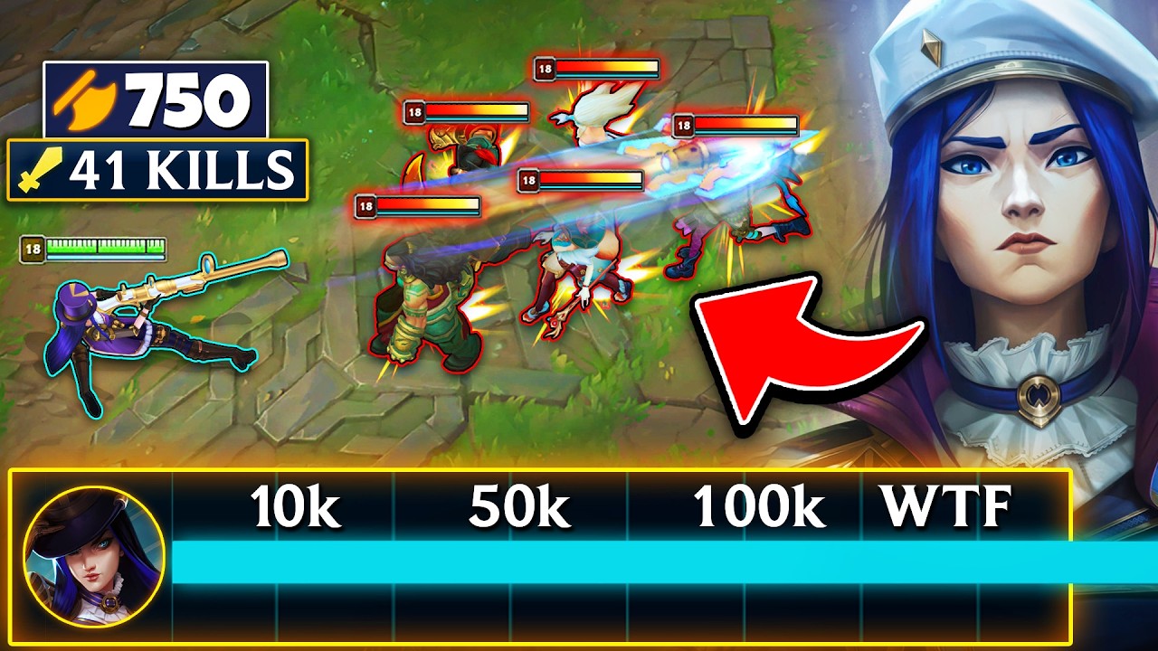 This Caitlyn game was the best I've played in 15 years... (41 KILLS, 100,000+ DAMAGE) background