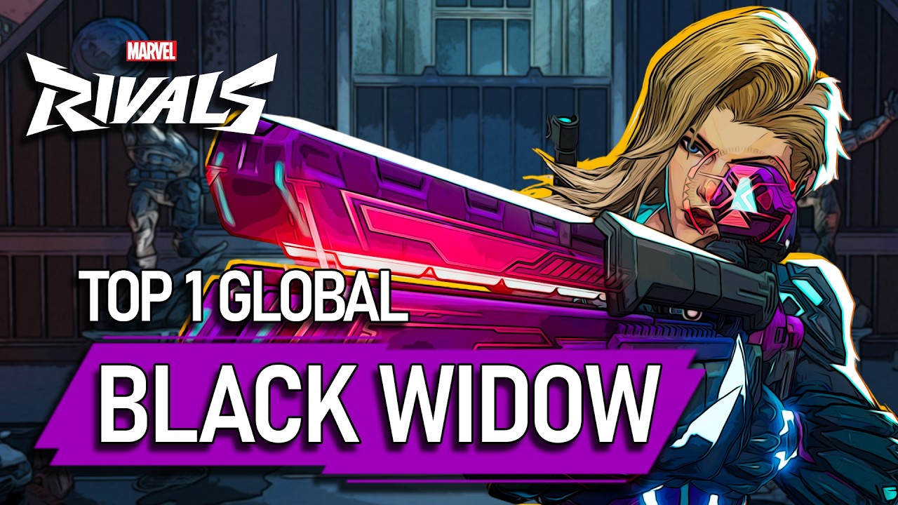 TOP #1 GLOBAL BLACK WIDOW ! SayakaTohsaka - MARVEL RIVALS PRO background