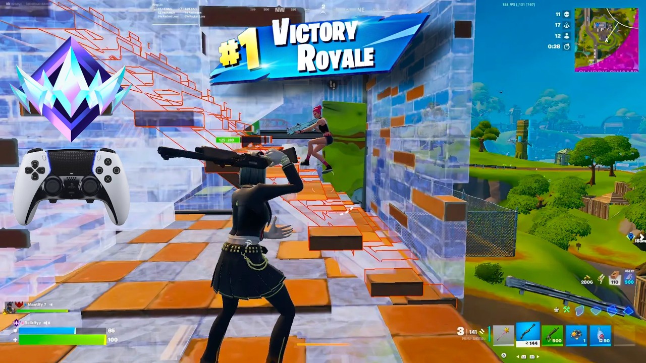 Fortnite Unreal Ranked Reload | PS5 Controller Gameplay background