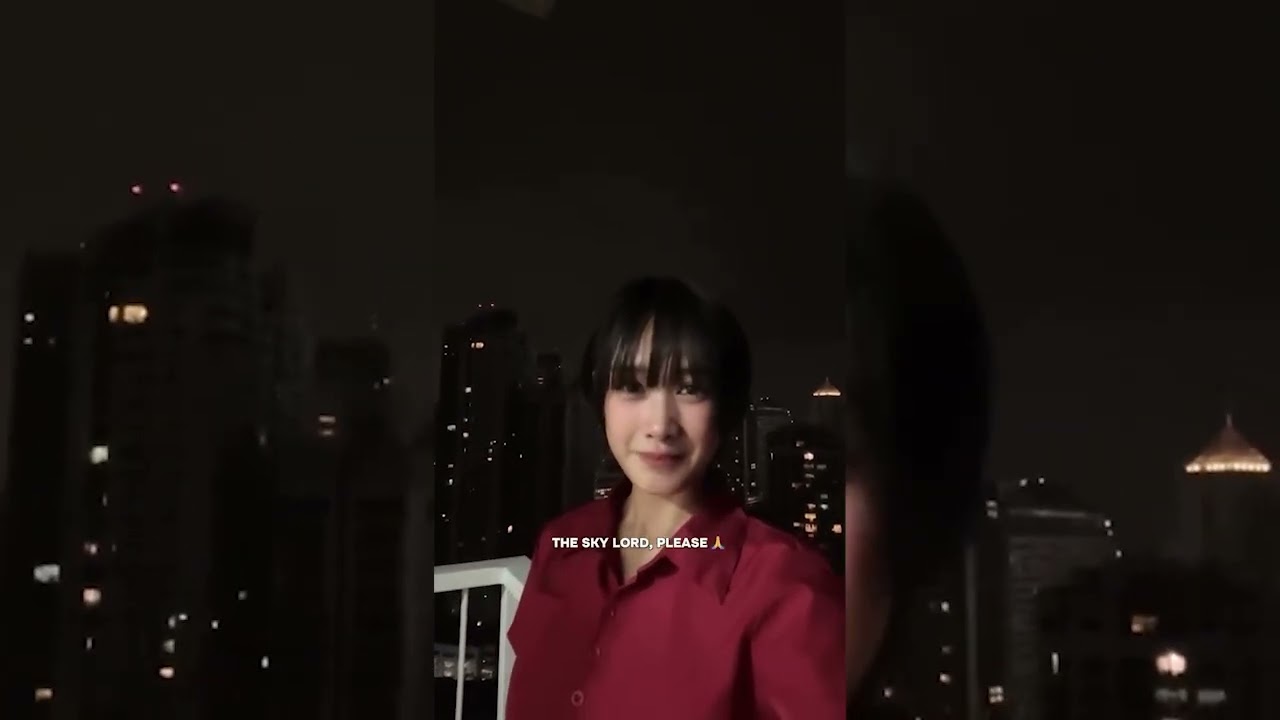 Girl Calls Lightning From Sky, Real. background