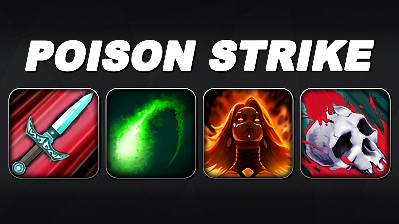 POISON STRIKE : POISON ATTACK + FIERY SOUL + COUP DE GRACE | Dota 2 Ability Draft background