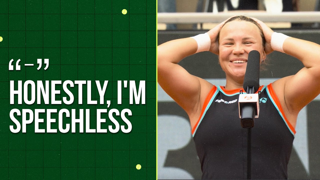 Diana Shnaider Reacts to Defeating Aryna Sabalenka - On-Court Interview | Roland-Garros 2026 backdrop