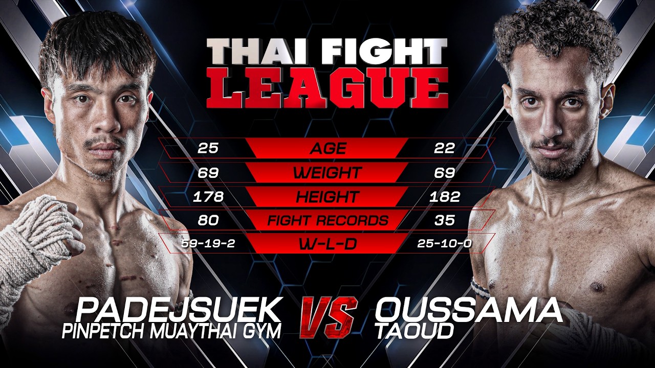 เผด็จศึก ปิ่นเพชรมวยไทยยิม vs. อุสซามา ทาอูด | ไทยไฟท์ ลีก 101 | 17 พ.ค. 2569 background