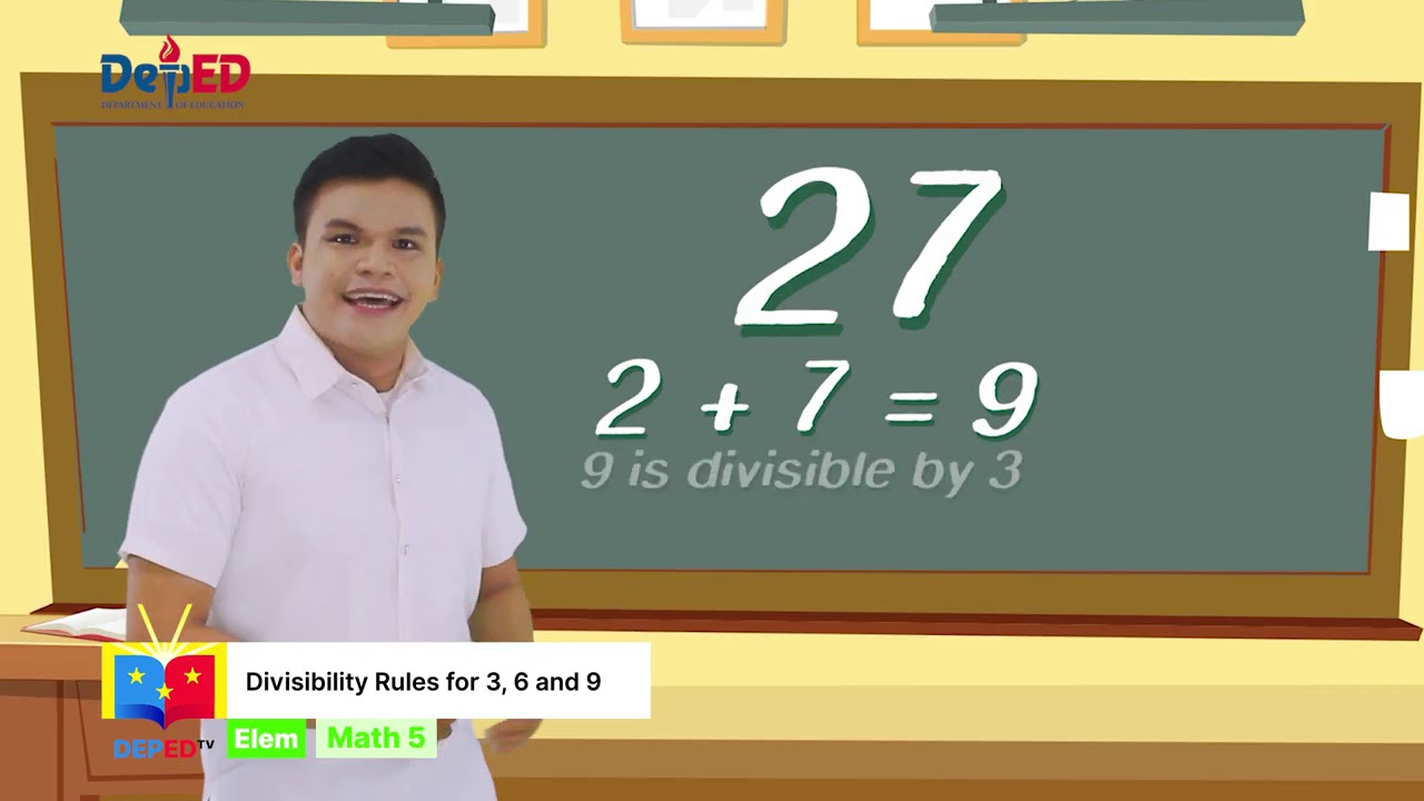 Grade 5 Math Q1 Ep2: Divisibility Rules for 3, 6 And 9 background