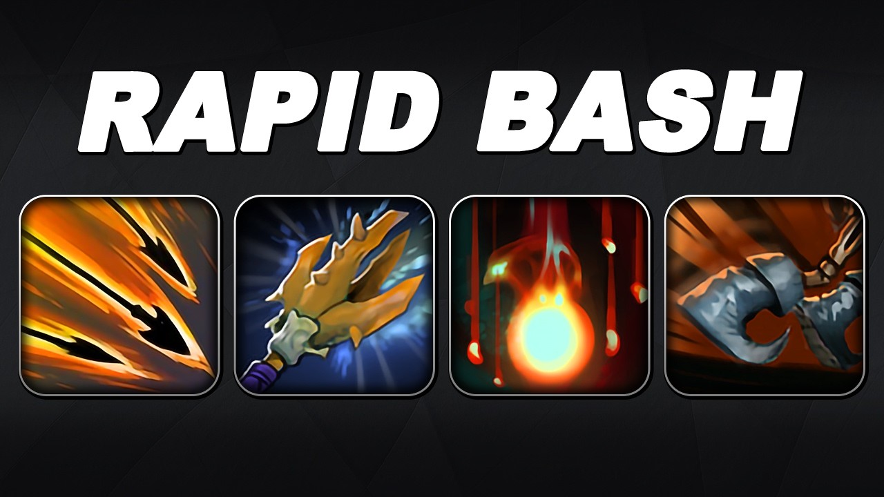 RAPID BASH : STRAFE + FERVOR + BASH OF THE DEEP | Dota 2 Ability Draft background