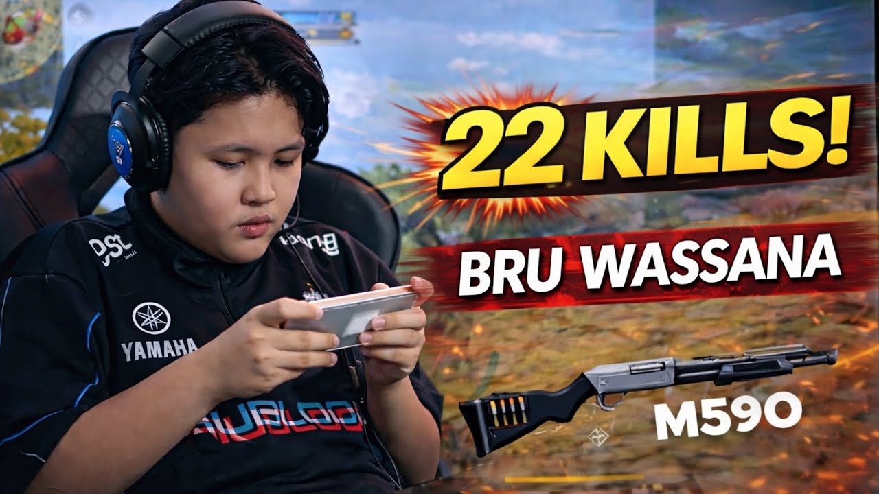 RUSHER BRU WASSANA 22 KILLS FREE FIRE RANKED background