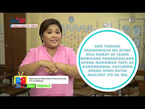 Grade 3 Filipino Q1 Ep7: Pagsunod sa Nakasulat na Panuto na May 2-4 na Hakbang