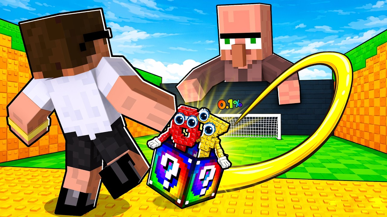 Beating Doorbin in Kick a Lucky Block Challenge in Roblox.. background