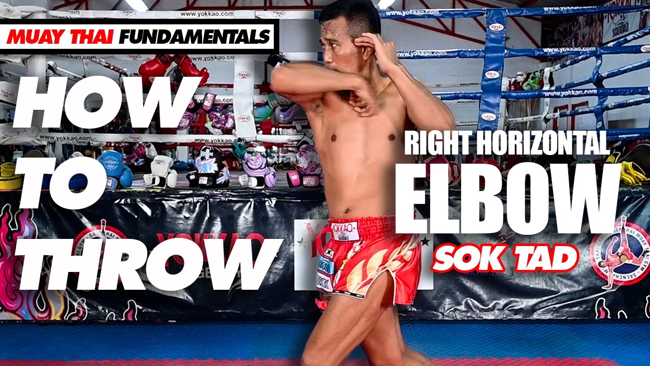 How to Throw a Right Cross Elbow | Muay Thai Fundamentals background