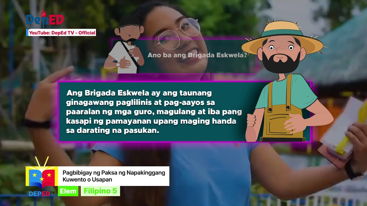 Grade 5 Q1 Filipino EP10: Pagbibigay ng Paksa ng Napakinggang Kuwento o Usapan